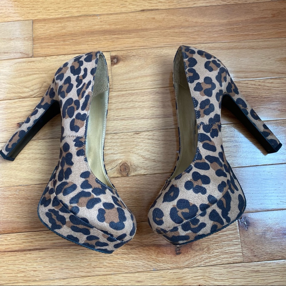 Leopard Print Platform Heels